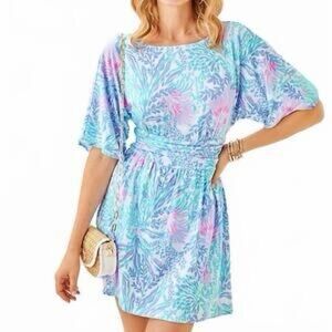 Lilly Pulitzer Women's Parigi Boat Neck Romper Multi Via Del Mar
